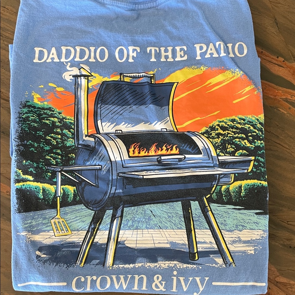 crown & ivy Blue Tee with Grill Graphic